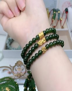 Vòng Ngọc Bích 6li mix Vàng