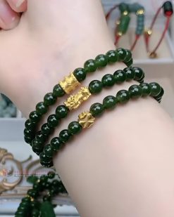 Vòng Ngọc Bích 6li mix Vàng