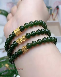 Vòng Ngọc Bích 6li mix Vàng
