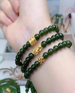 Vòng Ngọc Bích 6li mix Vàng