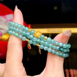 Vòng Lam Ngọc Charm Hoa Sen