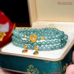 Vòng Lam Ngọc Charm Hoa Sen