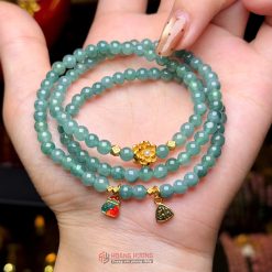 Vòng Lam Ngọc Charm Hoa Sen
