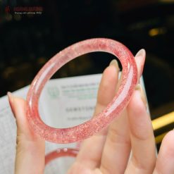 Vòng Tay Đá Thạch Anh Hồng Dâu Tây​
