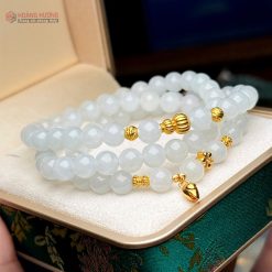 Vòng Tay Ngọc Phỉ Thúy Trắng