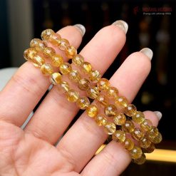 Vòng thạch anh tóc vàng đồng trục
